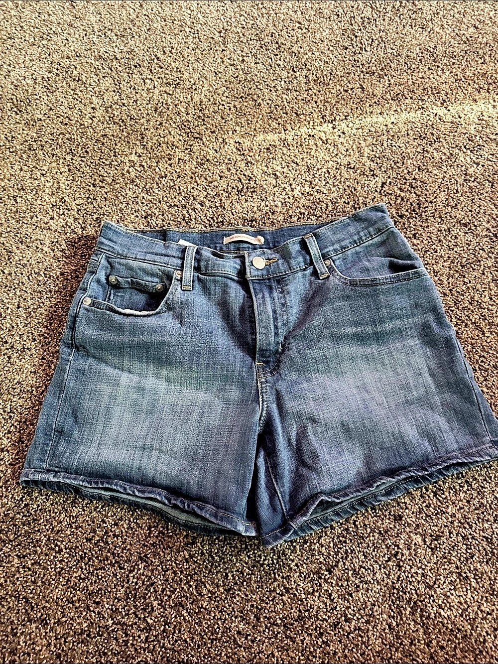 Levi's Mid Length Shorts Denim Jean Shorts Waist 29 Blue